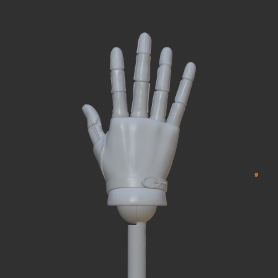 【可動ハンド】 1/3〜1/4 グローブ (ブラック)