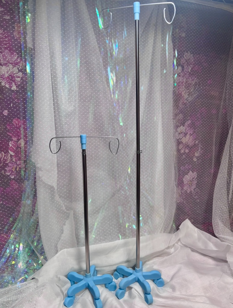 1/3〜1/4 ドール用 高さ調節可能 点滴スタンド & 点滴瓶