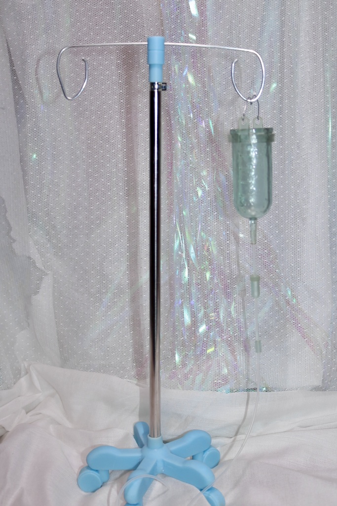 1/3〜1/4 ドール用 高さ調節可能 点滴スタンド & 点滴瓶