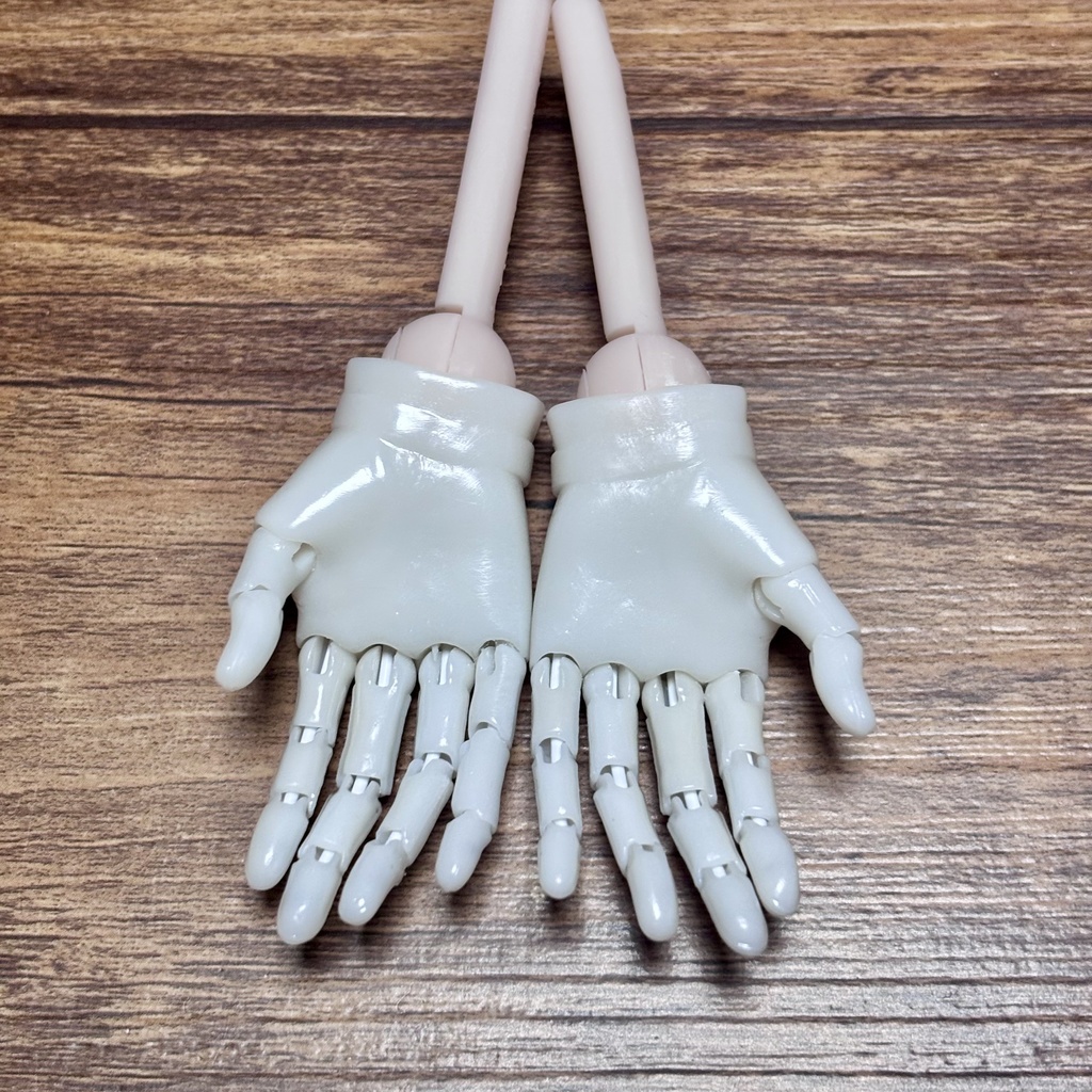 【可動ハンド】 1/3〜1/4 フルグローブ (ホワイト)