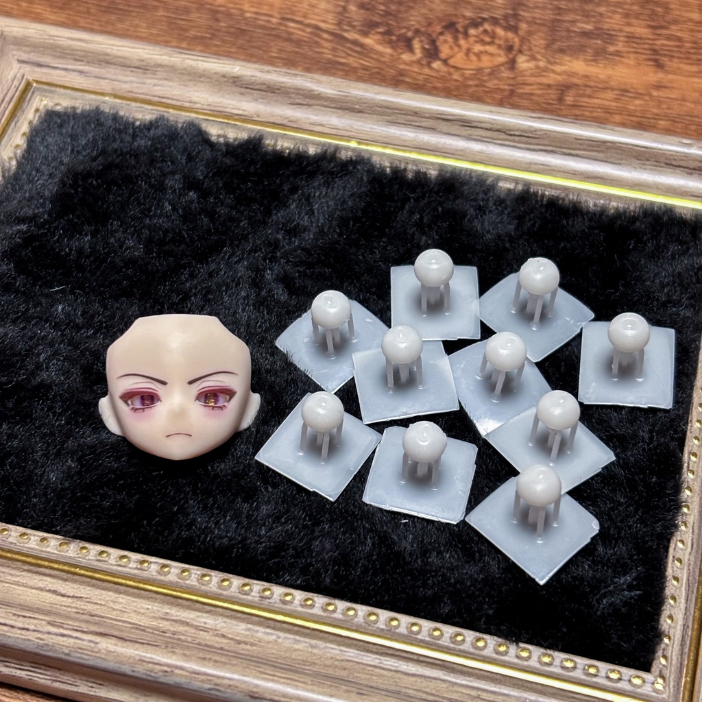 6mm アイ 土台 虹彩 2×3mm 穴あきタイプ 5ペア分