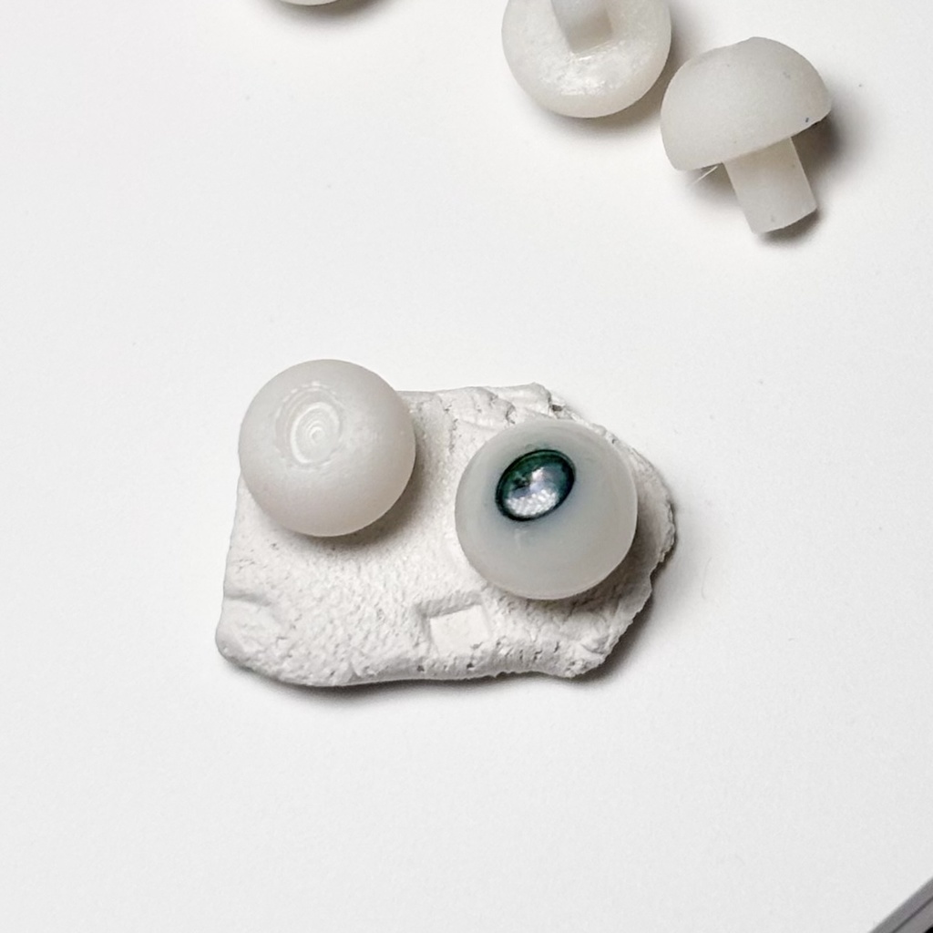 6mm アイ 土台 虹彩 2×3mm 穴あきタイプ 5ペア分