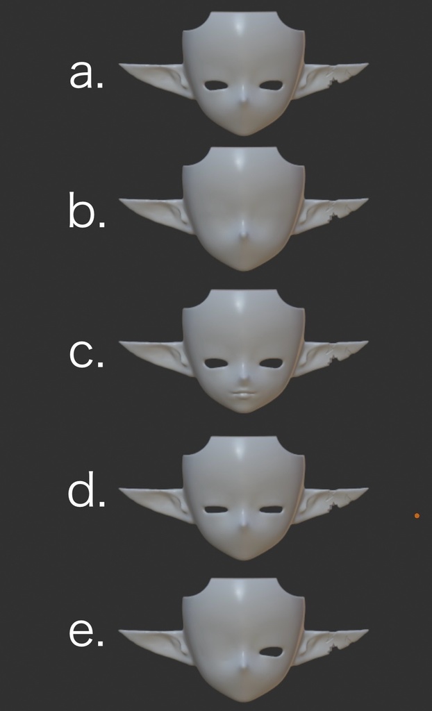 《西西里往事 -シチリアの追憶-》対応 3Dプリンター製 フェイス (エルフ)