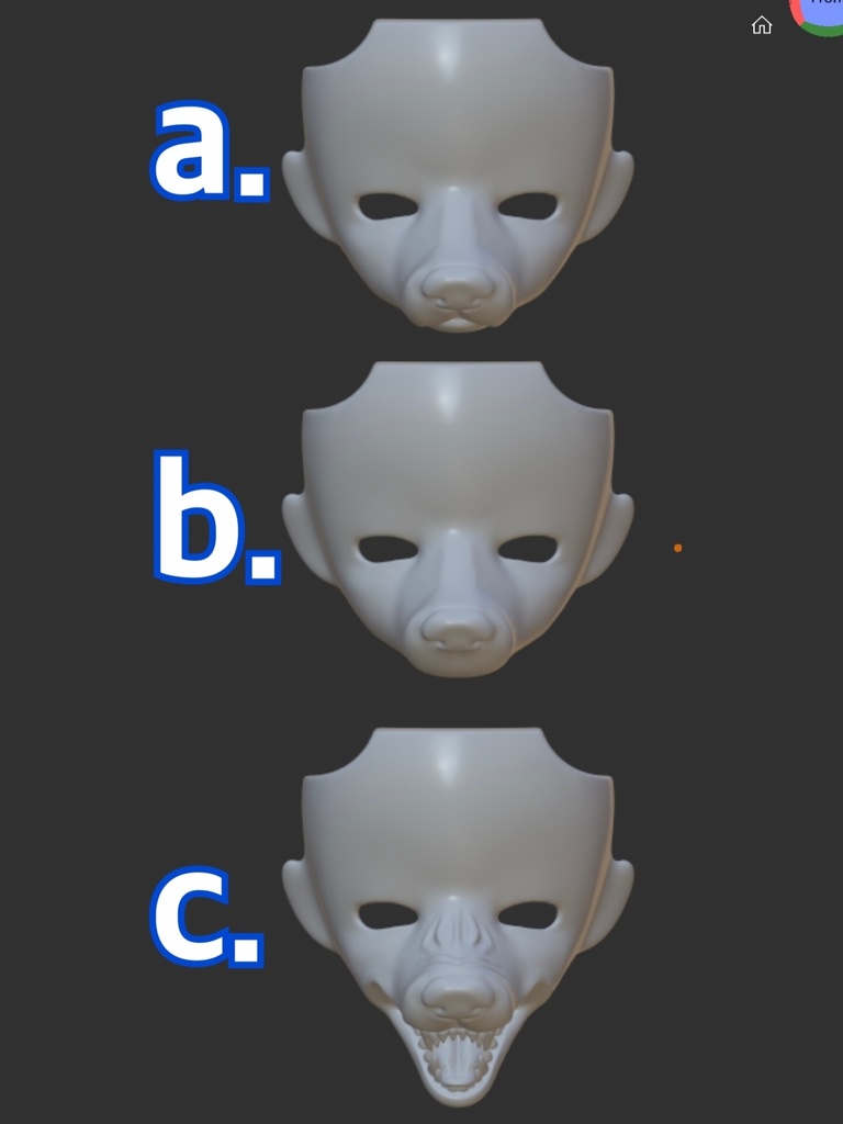《西西里往事 -シチリアの追憶-》対応 3Dプリンター製 フェイス (獣人)