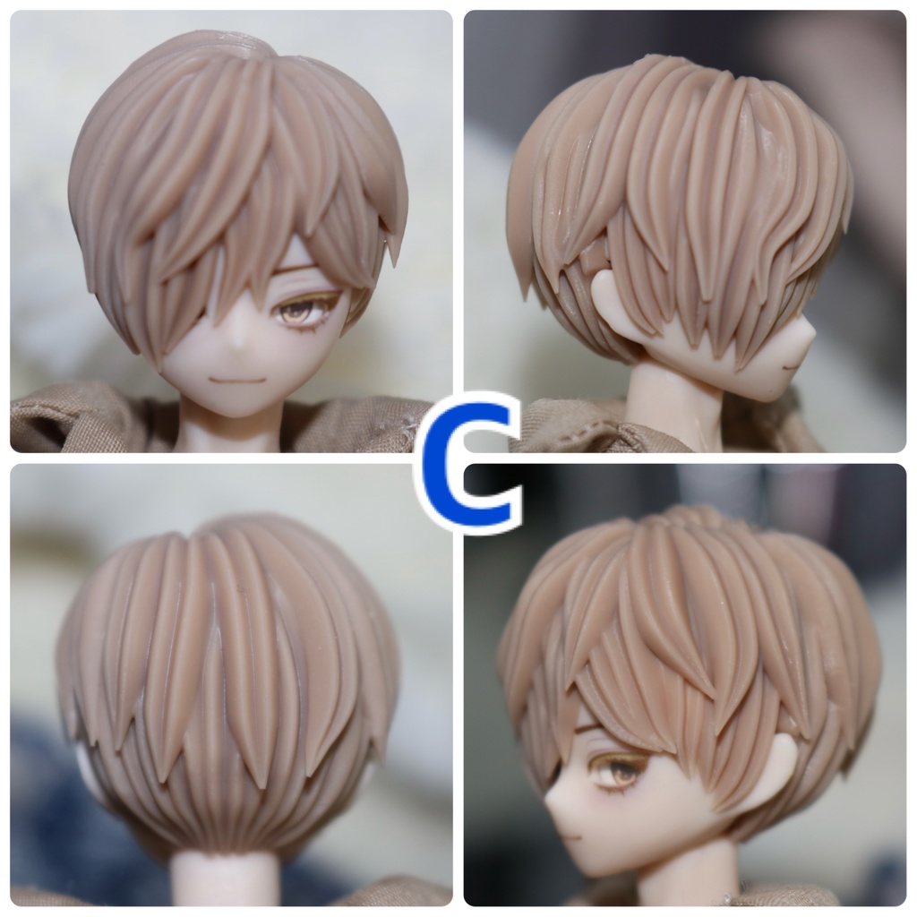 ver.2《西西里往事 -シチリアの追憶-》対応 3Dプリンター製 ウィッグ (未塗装)