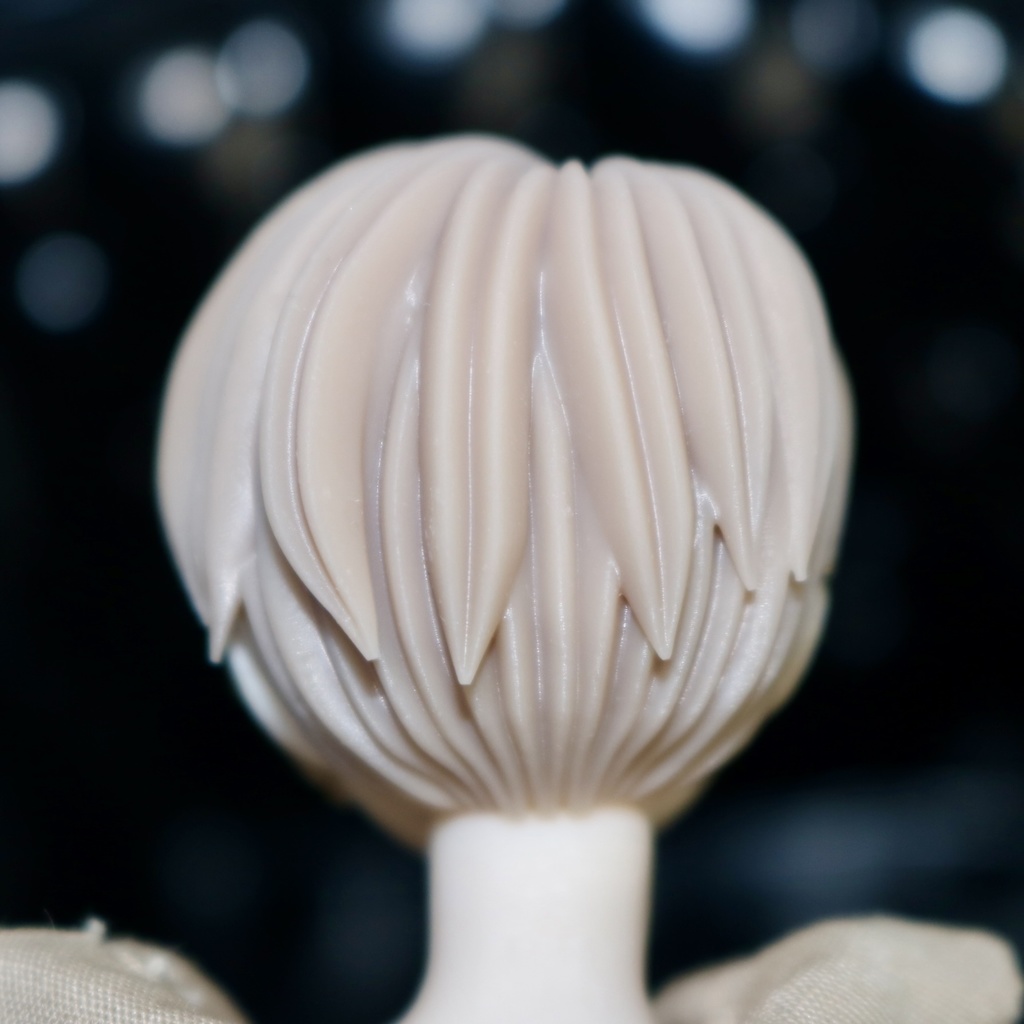 ver.2 「C.反転」《西西里往事 -シチリアの追憶-》対応 3Dプリンター製 ウィッグ (未塗装)