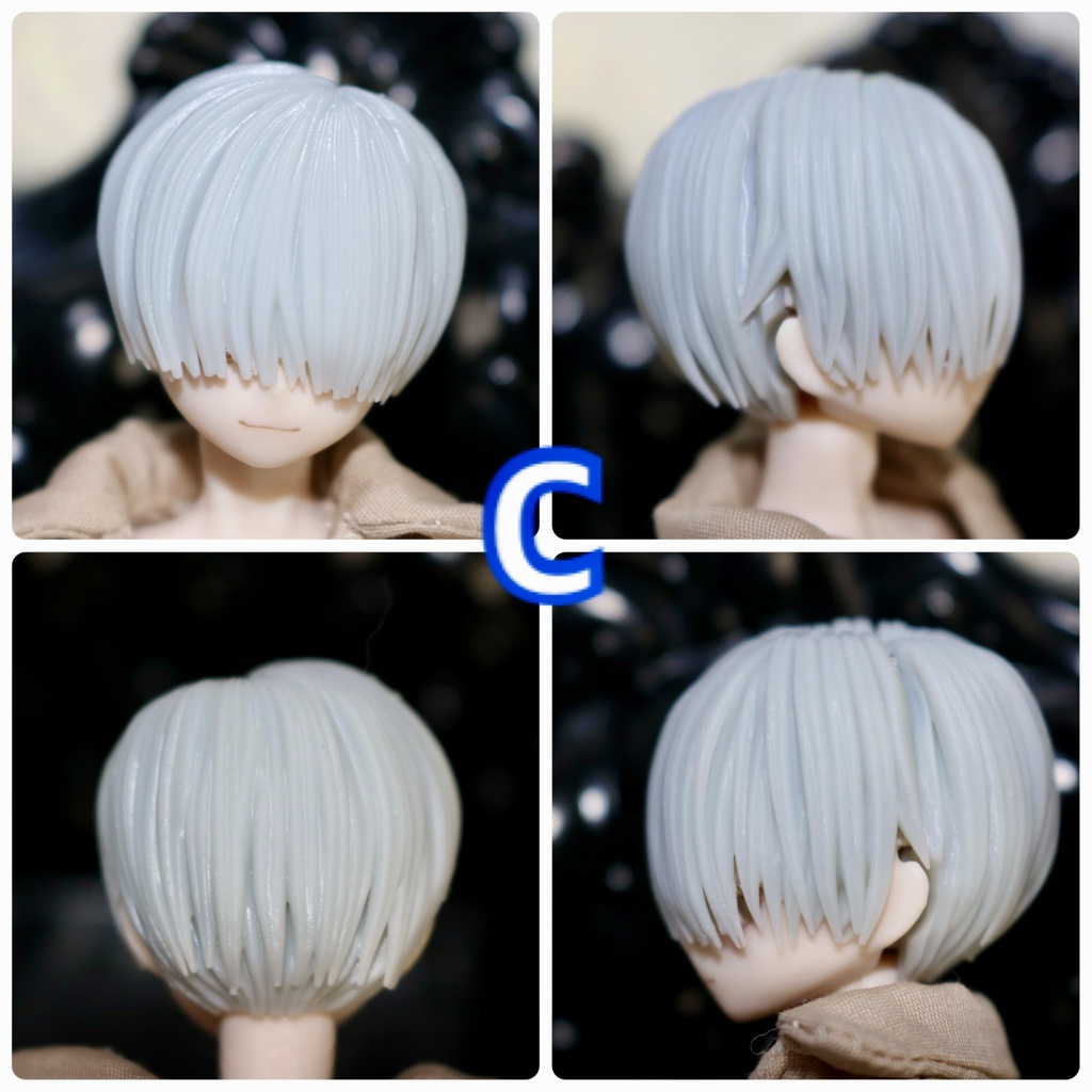 ver.4 《西西里往事 -シチリアの追憶-》対応 3Dプリンター製 ウィッグ (未塗装)