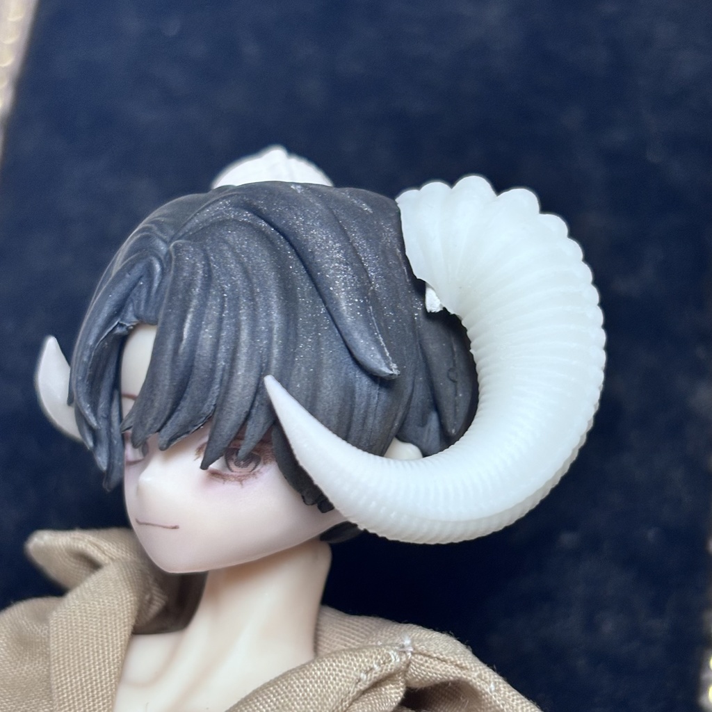 1/8〜1/12サイズ 《シチリアの追憶》対応 3Dプリンター製 未塗装 ―(ケモミミ/ツノ/アクセサリー)