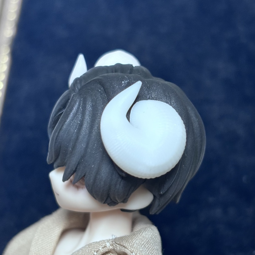 1/8〜1/12サイズ 《シチリアの追憶》対応 3Dプリンター製 未塗装 ―(ケモミミ/ツノ/アクセサリー)