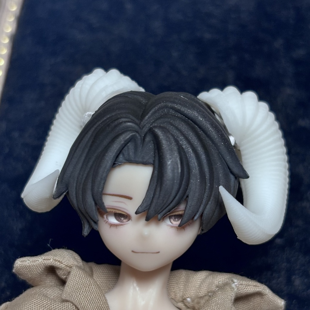 1/8〜1/12サイズ 《シチリアの追憶》対応 3Dプリンター製 未塗装 ―(ケモミミ/ツノ/アクセサリー)