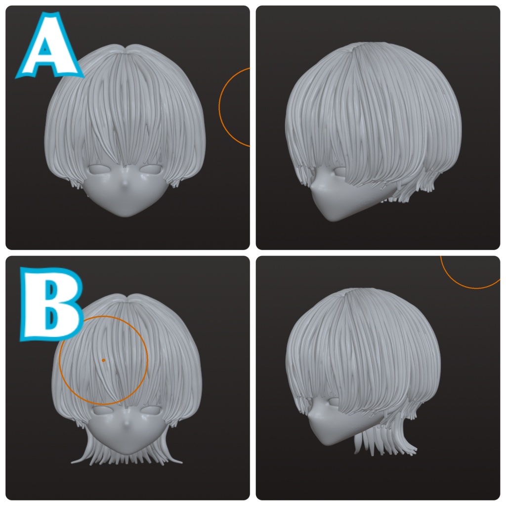 ver.5 《西西里往事 -シチリアの追憶-》対応 3Dプリンター製 ウィッグ (未塗装)