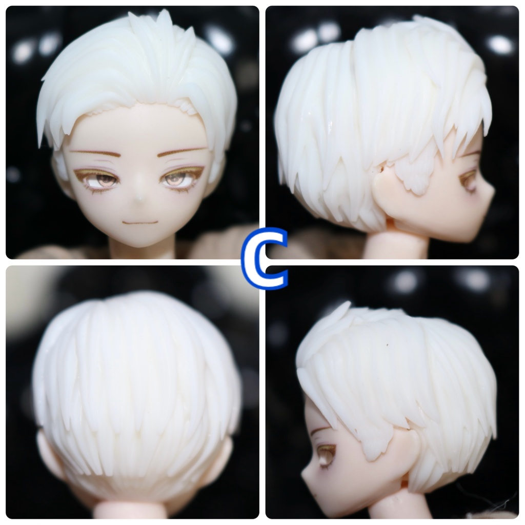 ver.3 反転《西西里往事 -シチリアの追憶-》対応 3Dプリンター製 ウィッグ (未塗装)