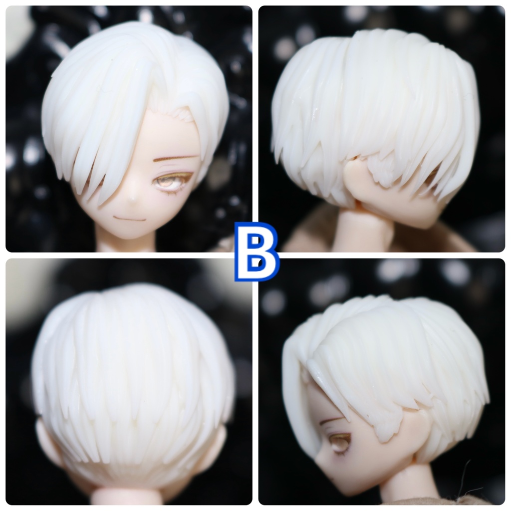 ver.3 反転《西西里往事 -シチリアの追憶-》対応 3Dプリンター製 ウィッグ (未塗装)