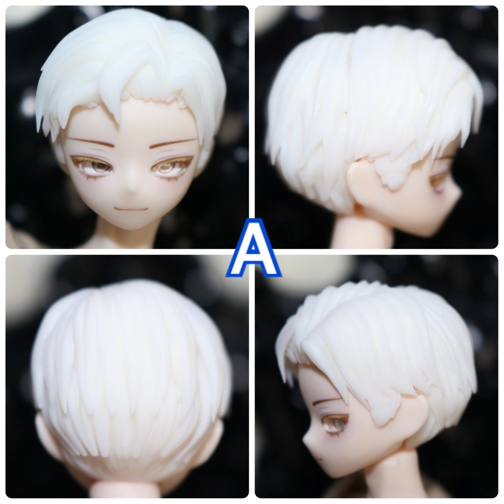 ver.3 反転《西西里往事 -シチリアの追憶-》対応 3Dプリンター製 ウィッグ (未塗装)