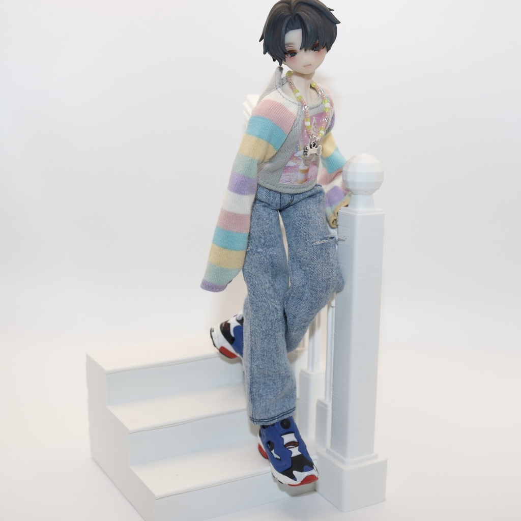 《西西里往事 -シチリアの追憶-》対応 3Dプリンター製 1/8サイズ ミニチュア 階段