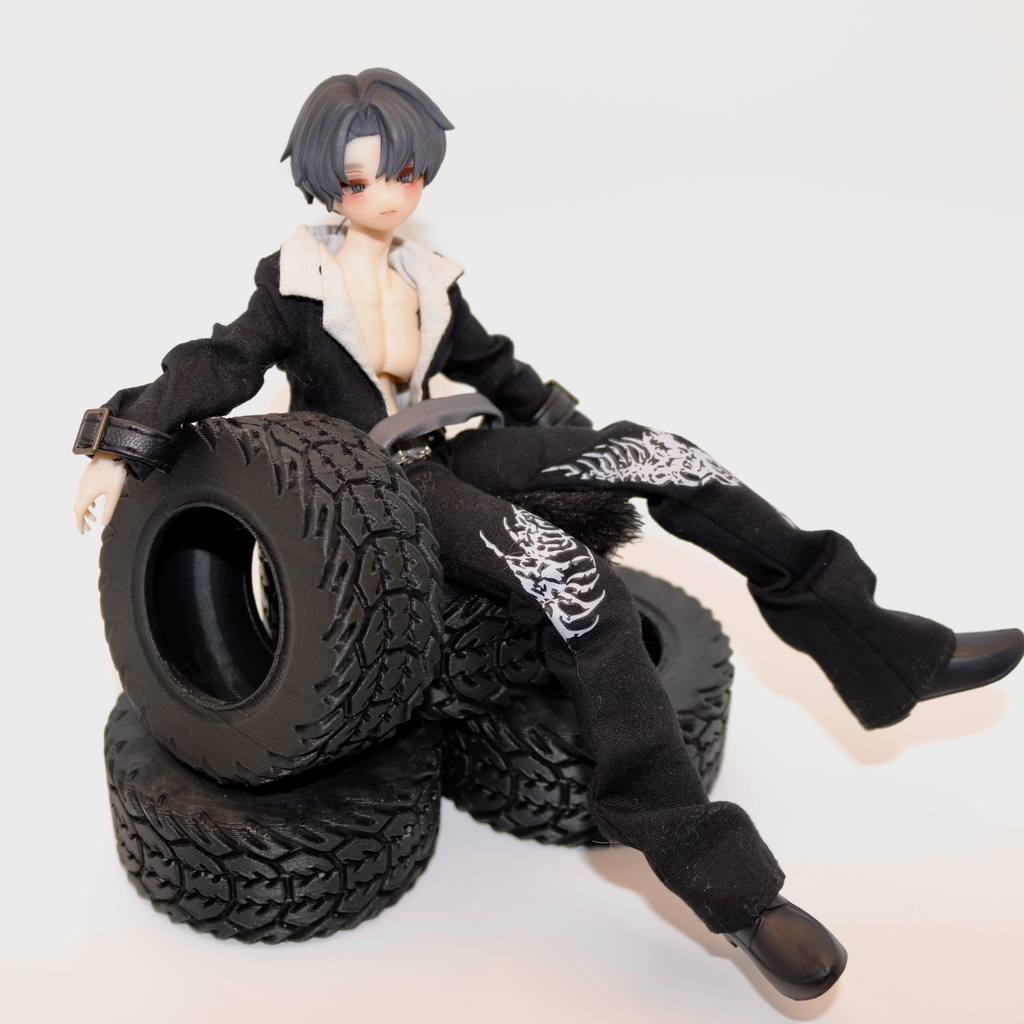 《西西里往事 -シチリアの追憶-》対応 3Dプリンター製 1/8サイズ ミニチュア タイヤ