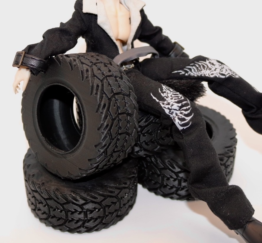 《西西里往事 -シチリアの追憶-》対応 3Dプリンター製 1/8サイズ ミニチュア タイヤ