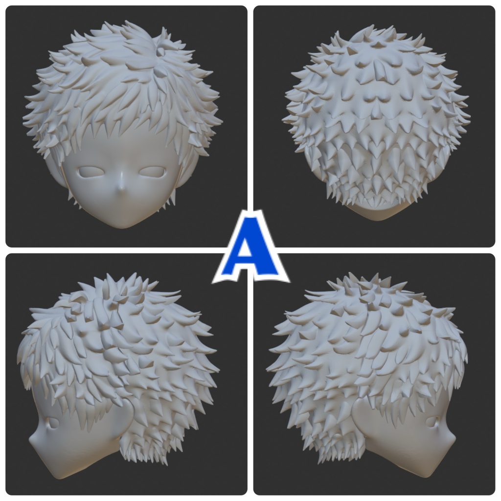 ver8 《西西里往事 -シチリアの追憶-》対応 3Dプリンター製 ウィッグシリーズ