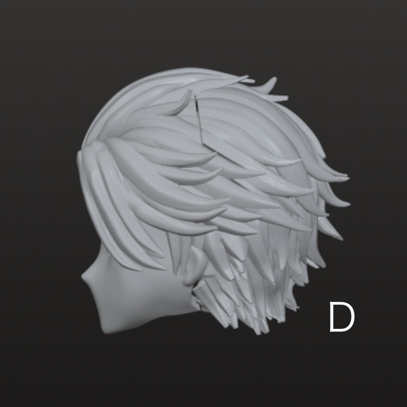 永夜刻痕-対応-3Dプリンター製ヘアパーツ
