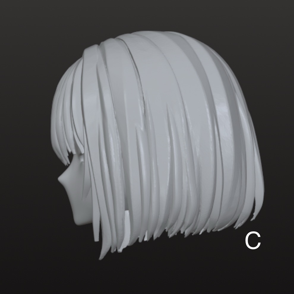 永夜刻痕-対応-3Dプリンター製ヘアパーツ
