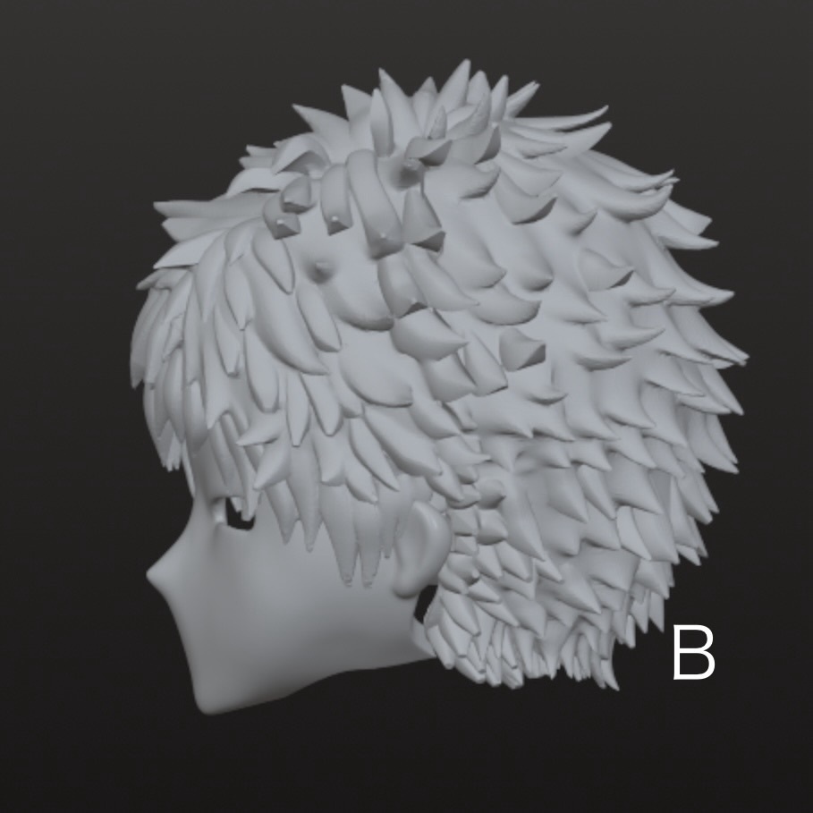 永夜刻痕-対応-3Dプリンター製ヘアパーツ