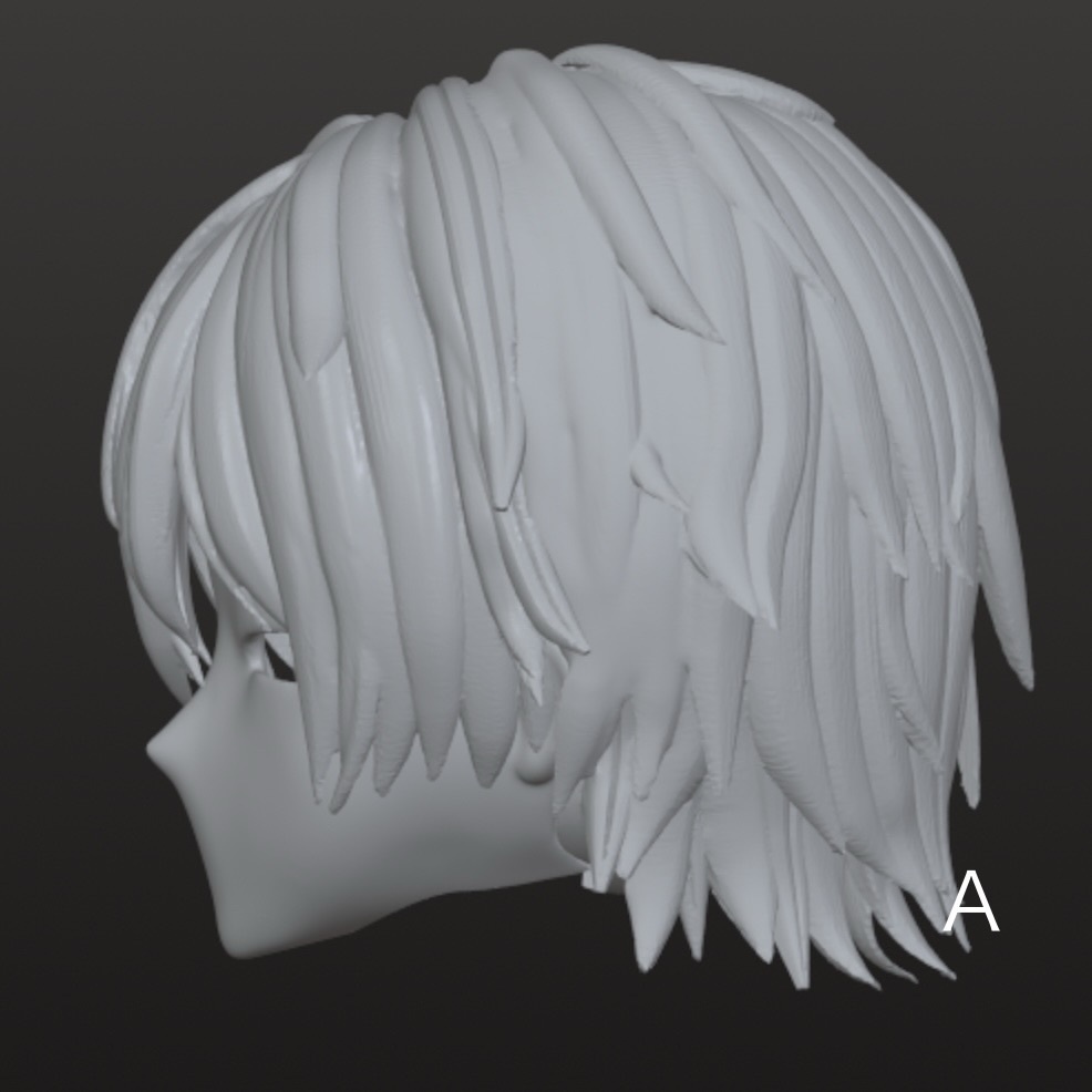 永夜刻痕-対応-3Dプリンター製ヘアパーツ