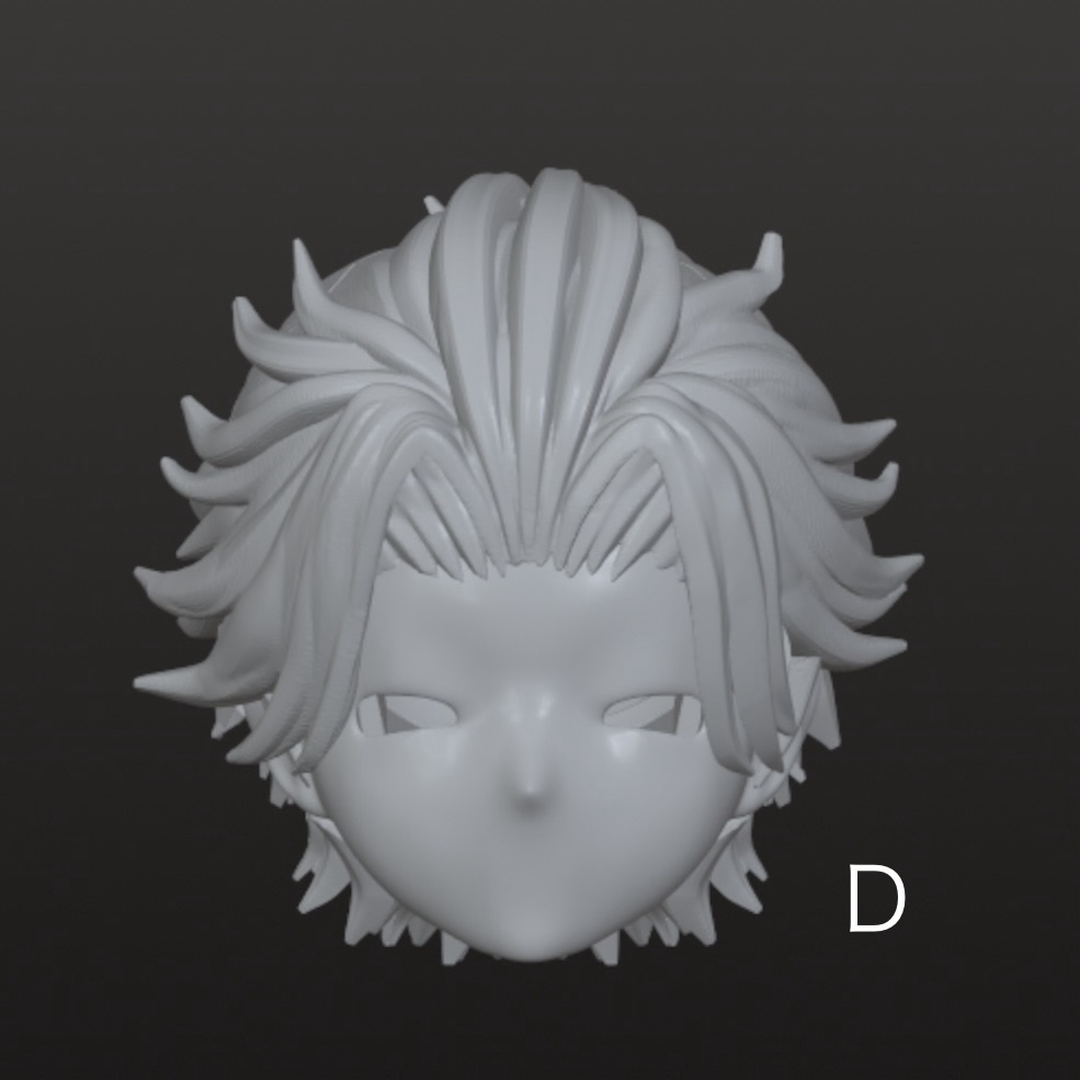 永夜刻痕-対応-3Dプリンター製ヘアパーツ