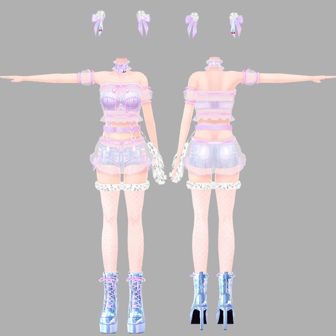 アイスクリームランジェリーシリーズ ゆきひょうフレーバー (着せ替え用衣装パーツ) ver1.0