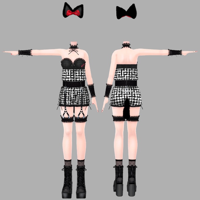 アイスクリームランジェリーシリーズ くろねこフレーバー(着せ替え用衣装パーツ) ver1.0