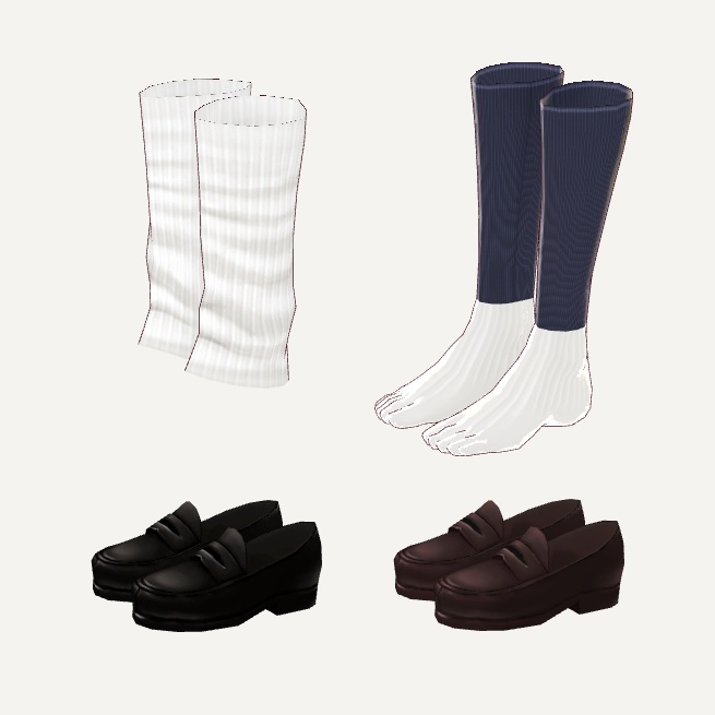 【無料】VRoid用テクスチャ JKルーズソックス ver1.0