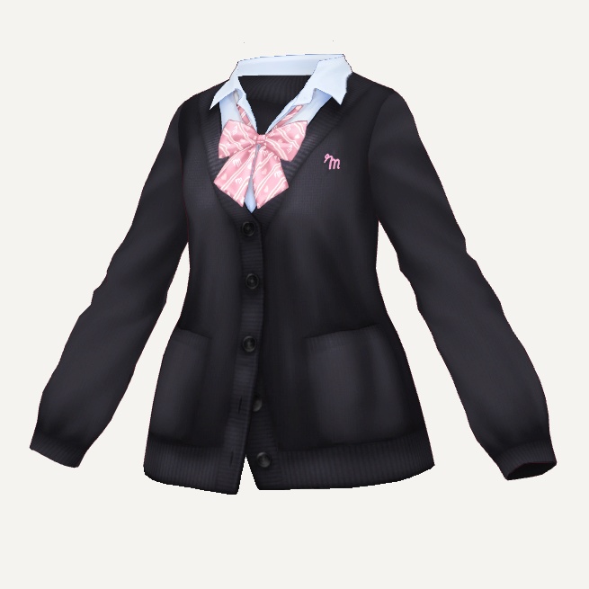 【無料あり】VRoid用テクスチャ JKカーディガン ver1_1