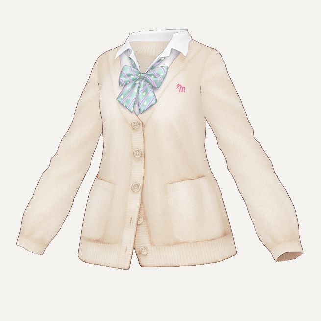 【無料あり】VRoid用テクスチャ JKカーディガン ver1_1