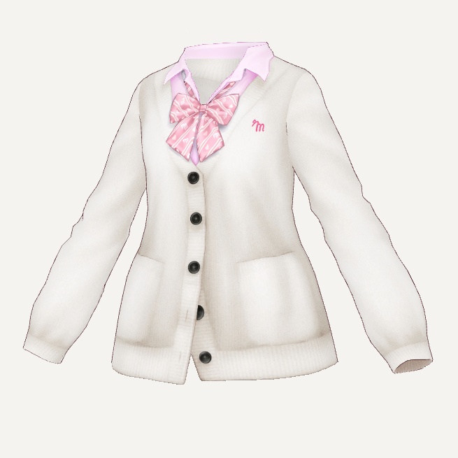 【無料あり】VRoid用テクスチャ JKカーディガン ver1_1