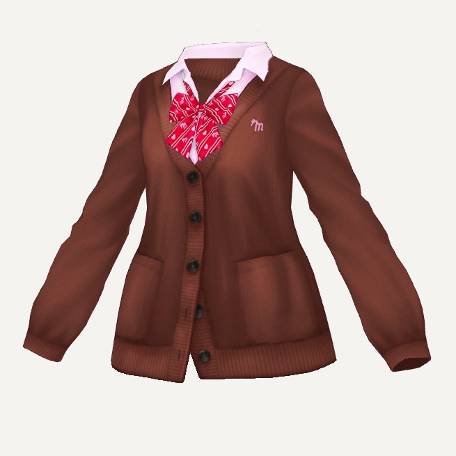 【無料あり】VRoid用テクスチャ JKカーディガン ver1_1