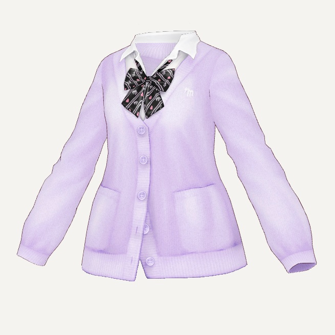 【無料あり】VRoid用テクスチャ JKカーディガン ver1_1