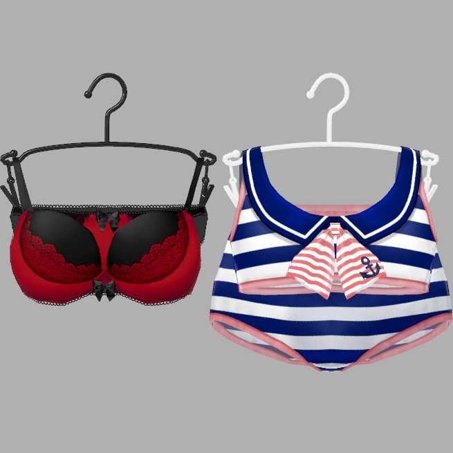 72caランジェリーマネキン・ハンガーセット(Prefab版) ver1.0