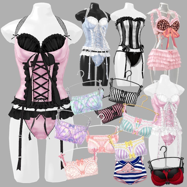 72caランジェリーマネキン・ハンガーセット(Prefab版) ver1.0