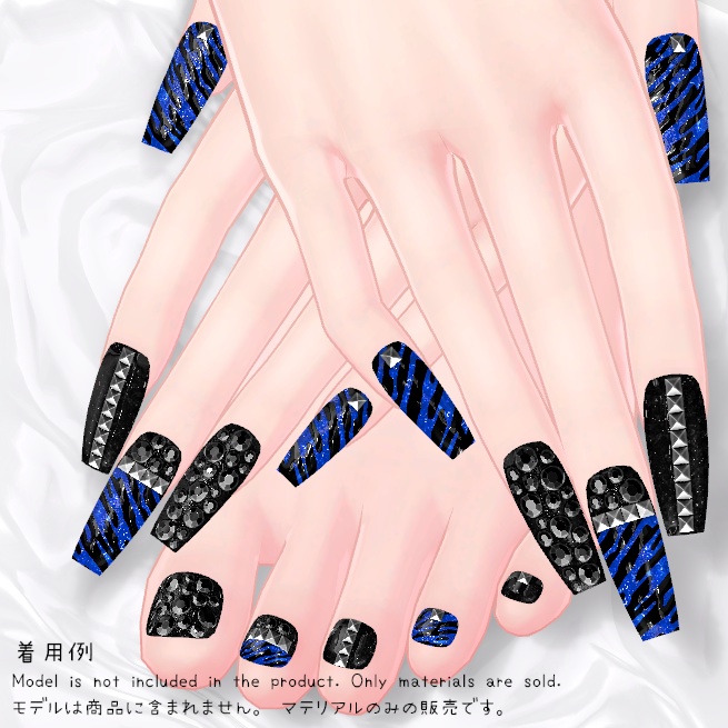 【MDollnail対応】ロックゼブララメネイル【差し替えマテリアル】