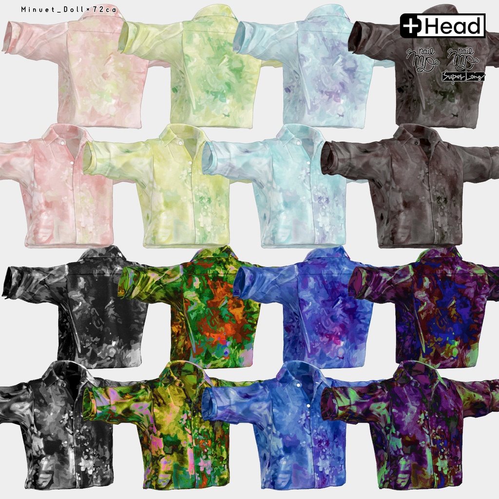 【#PlusHead 他対応】ベーシックシャツ・スラックスセット【MDollnail対応】