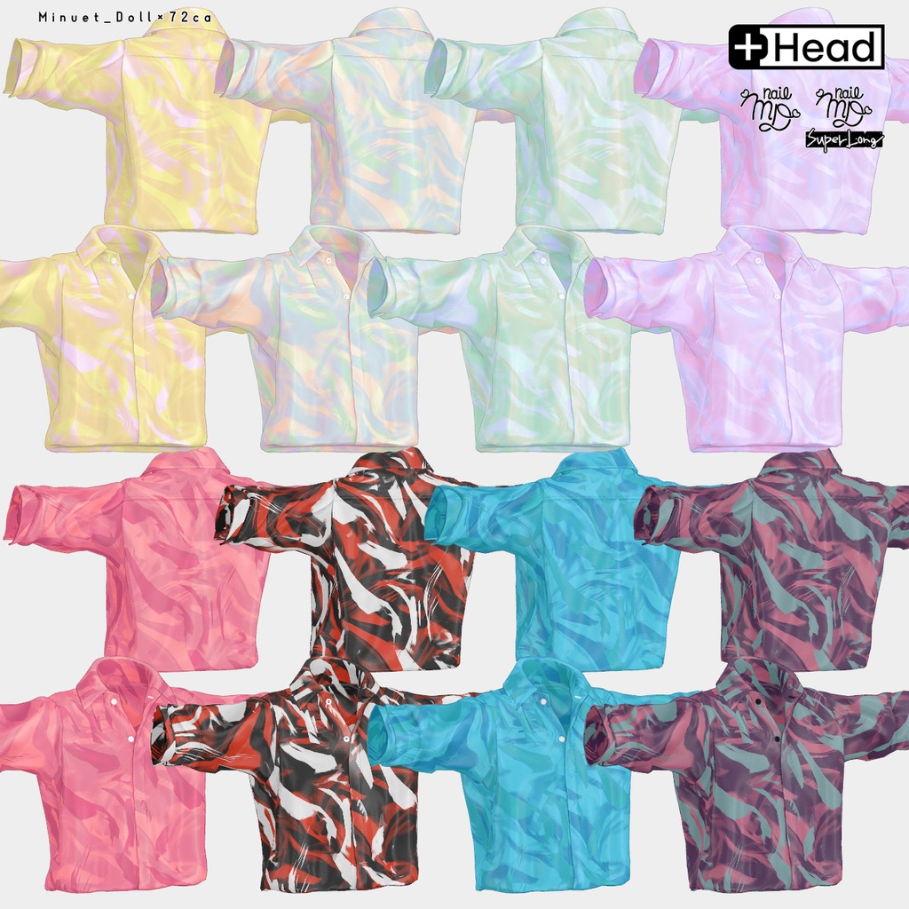 【#PlusHead 他対応】ベーシックシャツ・スラックスセット【MDollnail対応】