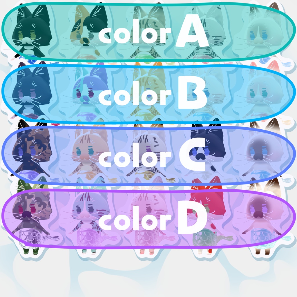 5/10まで半額🐟カラフルうおにゃんお!【差し替えマテリアル】