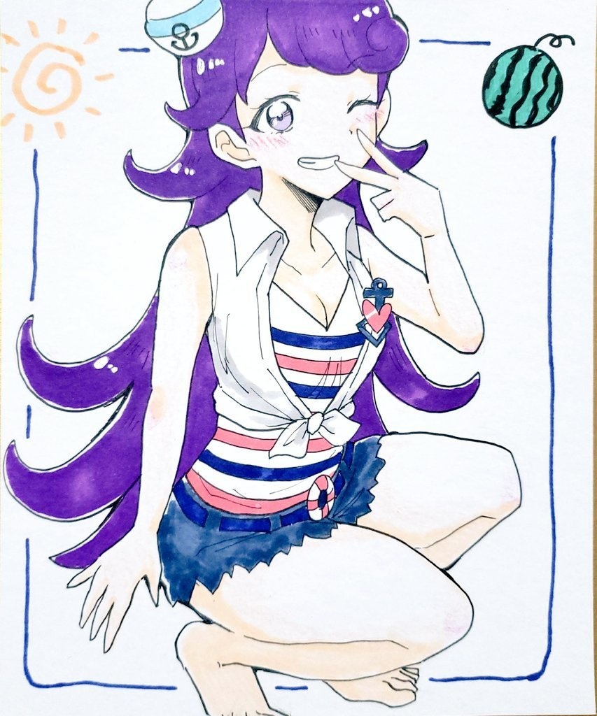 中色紙 紫藤める