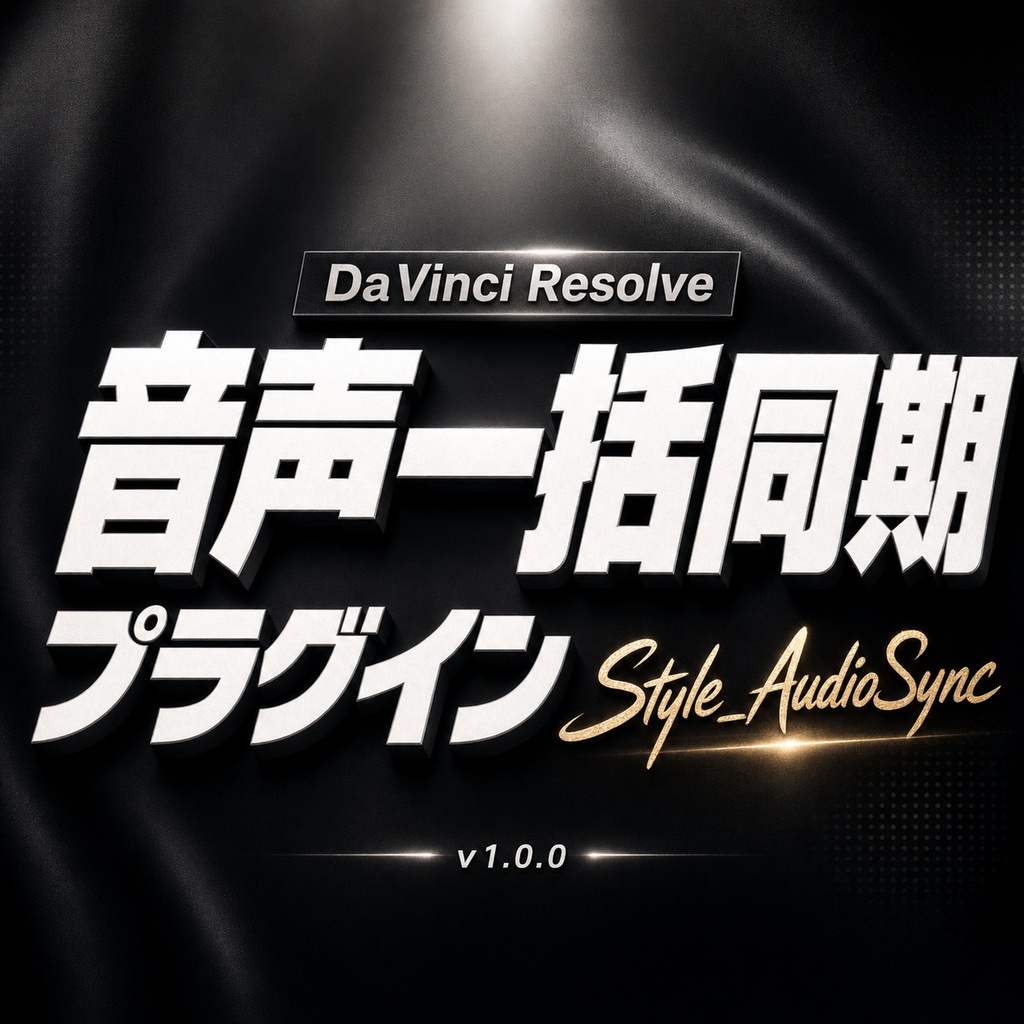 映像制作者 全ての人に知ってほしい。音声一括同期プラグイン!!｜Style_AudioSync_Ver1.3