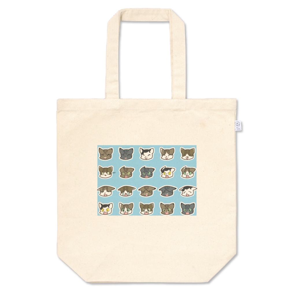 瓜猫トートバッグ(ブルー・ピンク)