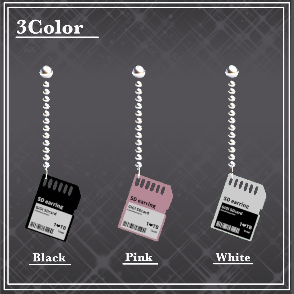 【無料】SDカードイヤリング 【VRC想定】【PB設定済】
