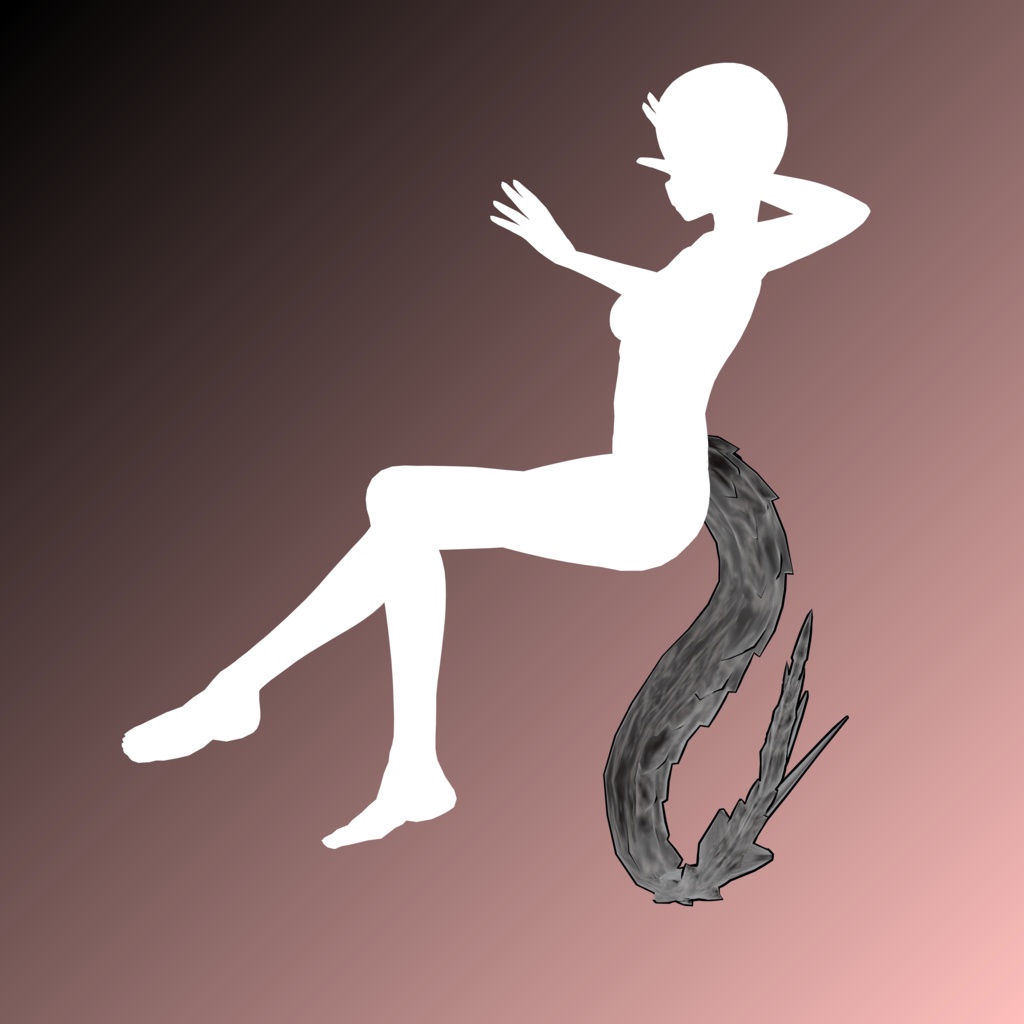 Rigged Dragon Tail EXTRA FLOWY