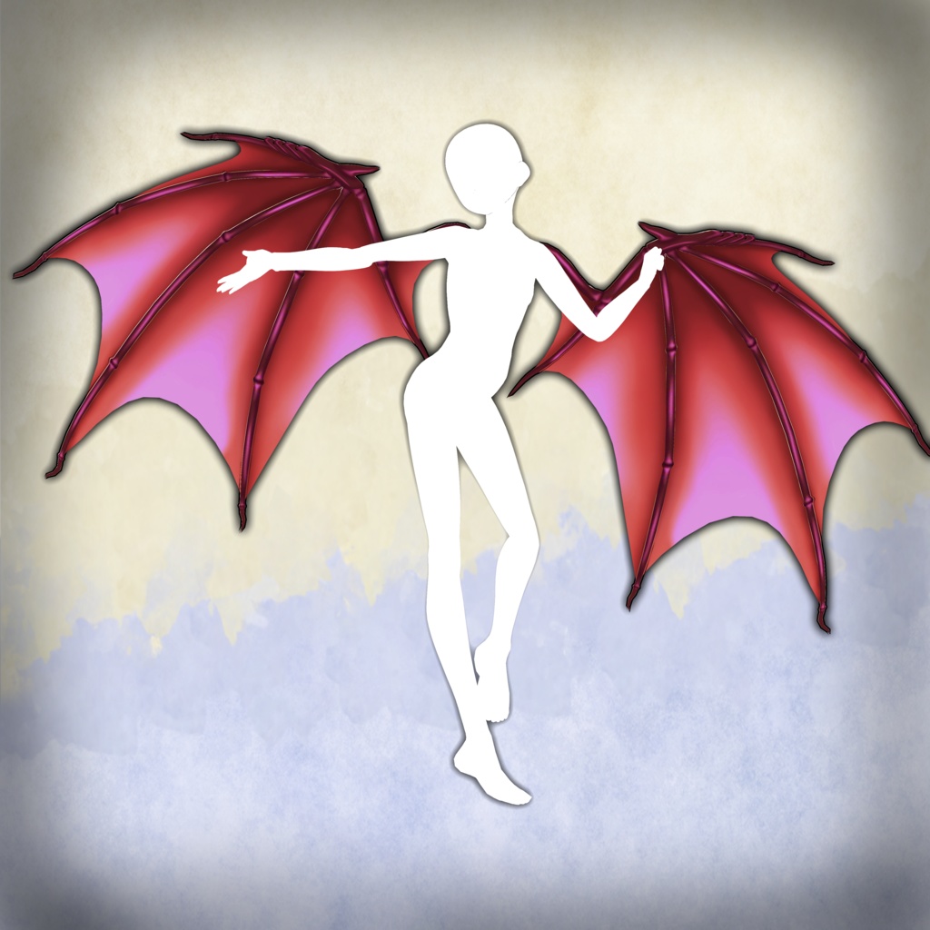 Devil/Dragon wings Rigged [ Various Color Options ]