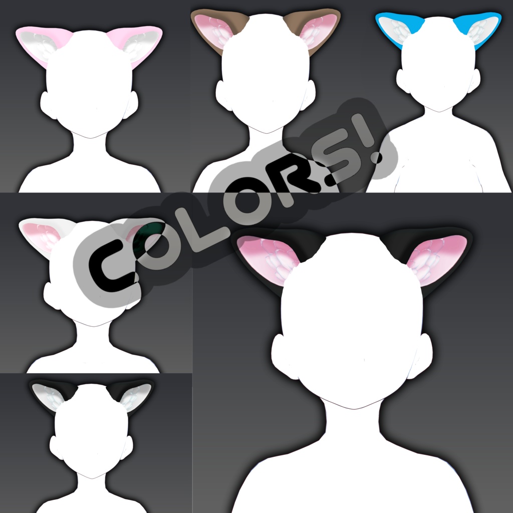 [Rigged!]  Fur Ears [Colors!]