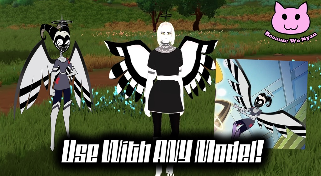 Rigged Hazbin Wings Lute-Animated Vnyan Prop! 