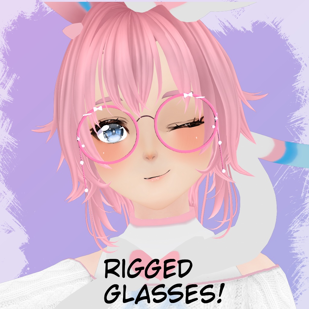 Cute VNYAN Glasses (recolor in Unity)